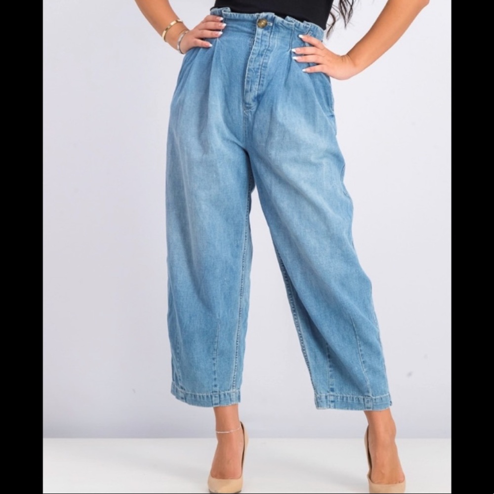 NWT Free People Wide leg high waist pants